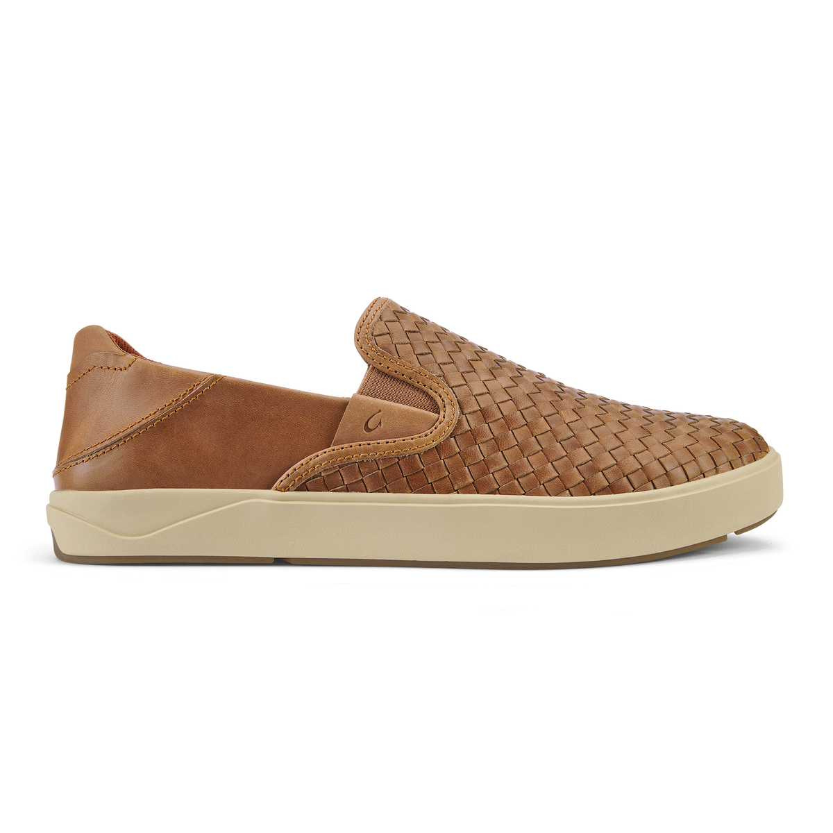 OluKai | Lae‘ahi Lauhala Men's Leather Slip-On Sneakers - Fox