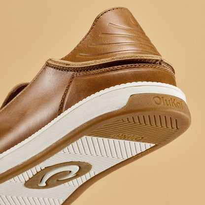 OluKai | Kākaha Nia Men‘s Leather Slip-On Shoes - Fox