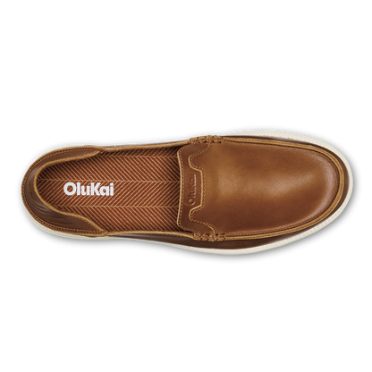OluKai | Kākaha Nia Men‘s Leather Slip-On Shoes - Fox