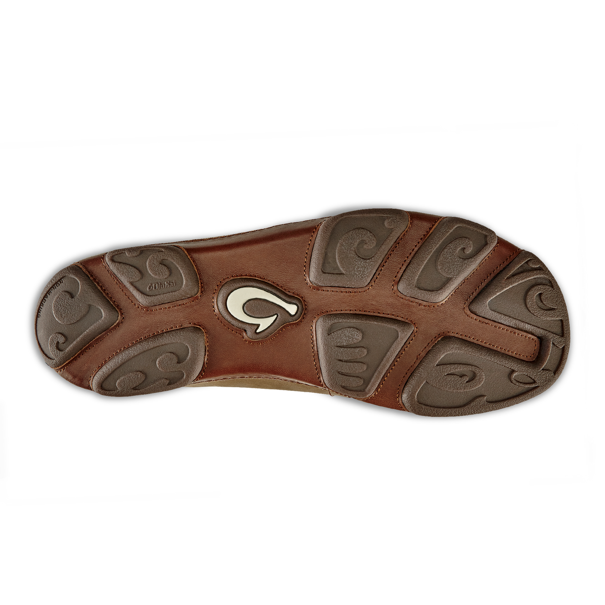 OluKai | Moloā Men's Leather Slip On Shoes - Ray / Toffee