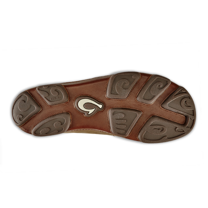 OluKai | Moloā Men's Leather Slip On Shoes - Ray / Toffee