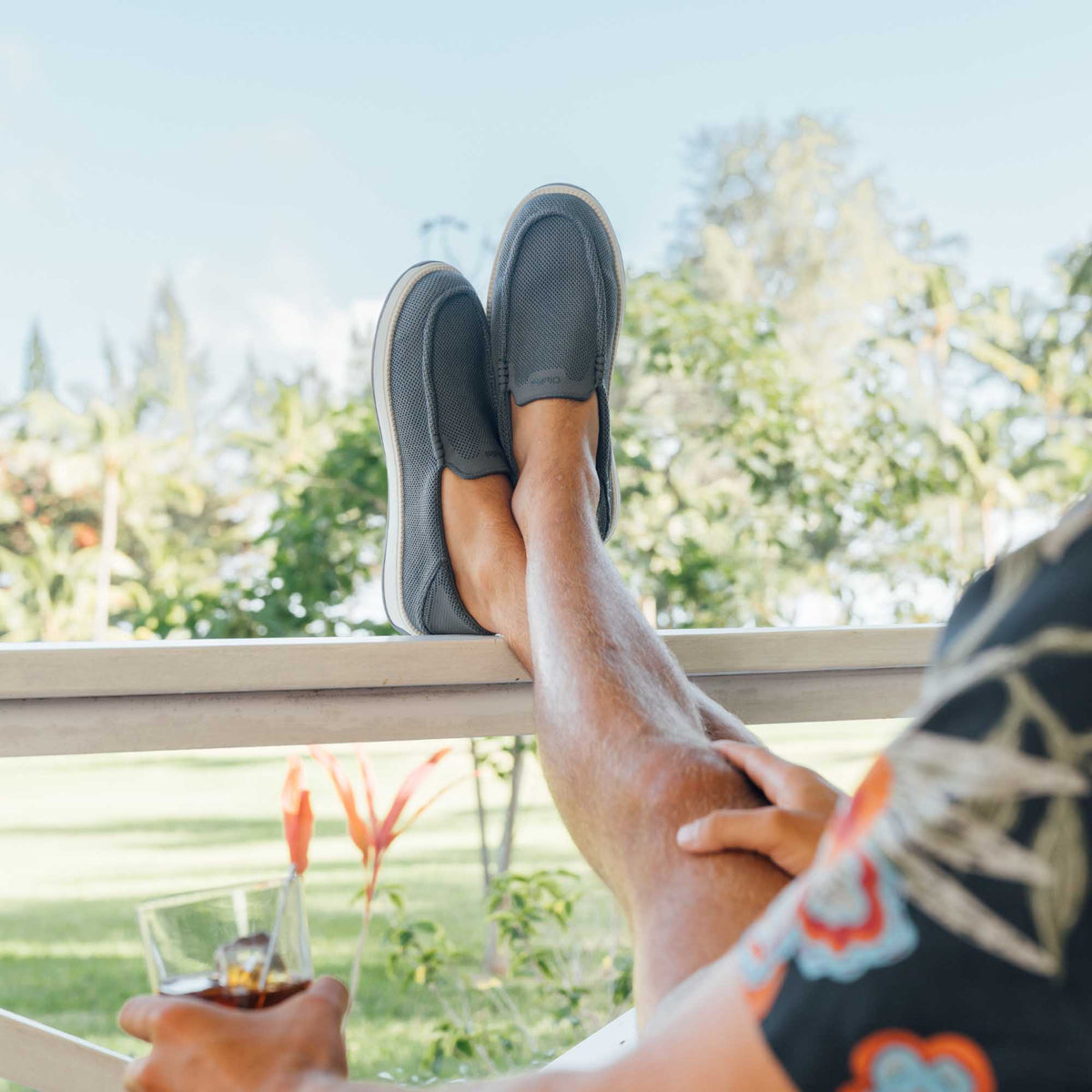 OluKai | Kākaha Mesh Men‘s Slip-On Shoes - Rock