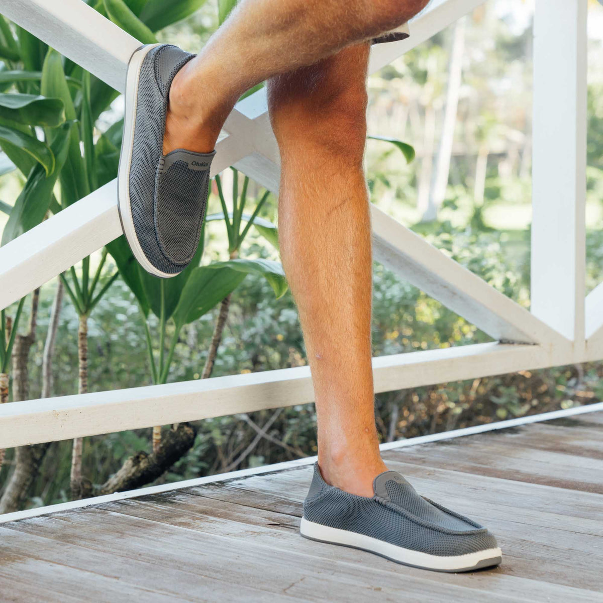 OluKai | Kākaha Mesh Men‘s Slip-On Shoes - Rock