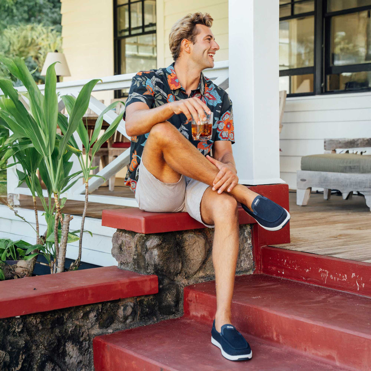 OluKai | Kākaha Mesh Men‘s Slip-On Shoes - Navy