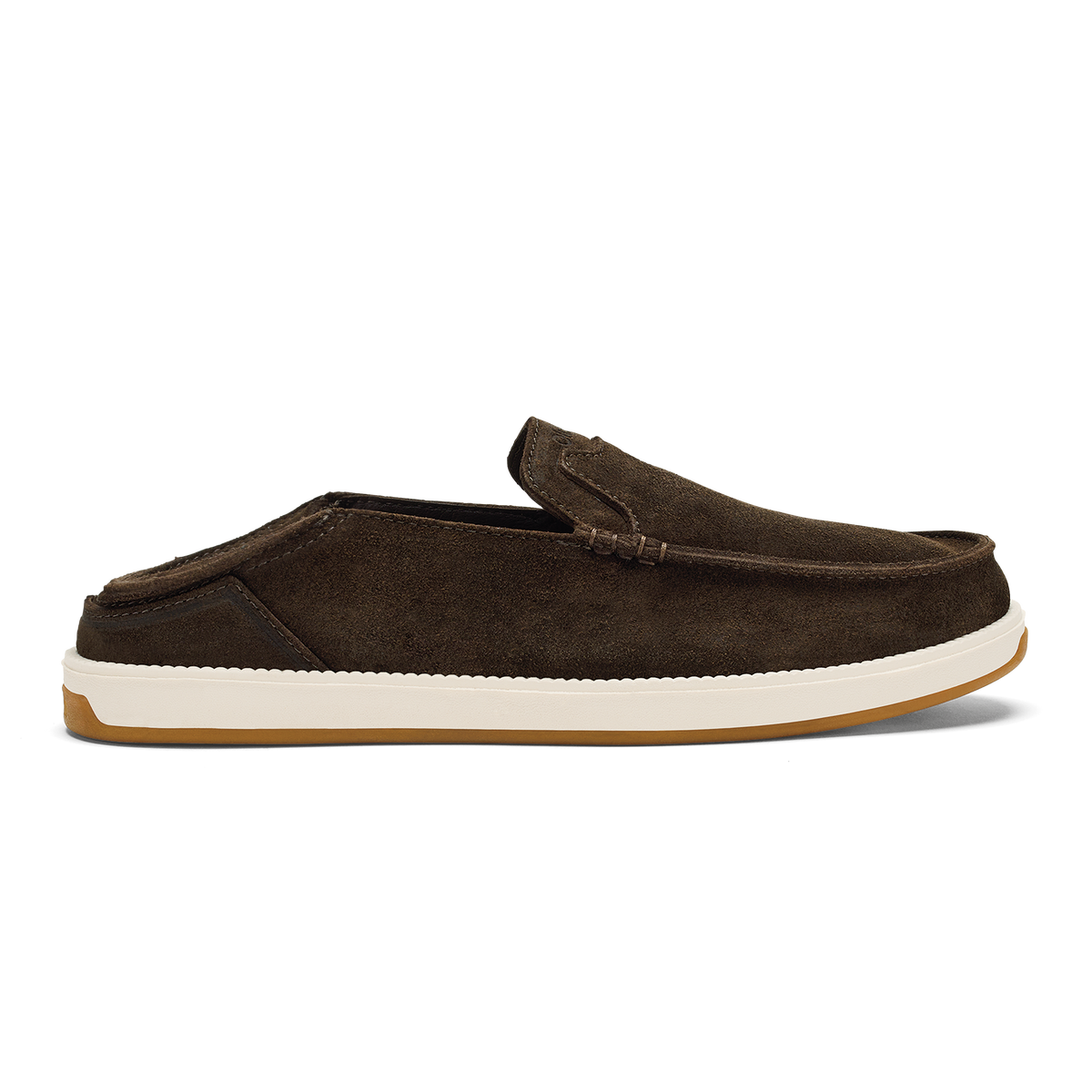 OluKai | Kākaha Nia Men‘s Suede Slip-On Shoes - Dark Wood