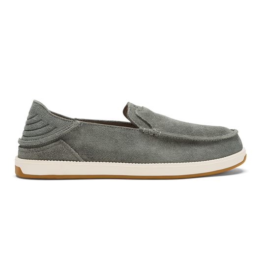 OluKai | Kākaha Nia Men‘s Suede Slip-On Shoes - Ash