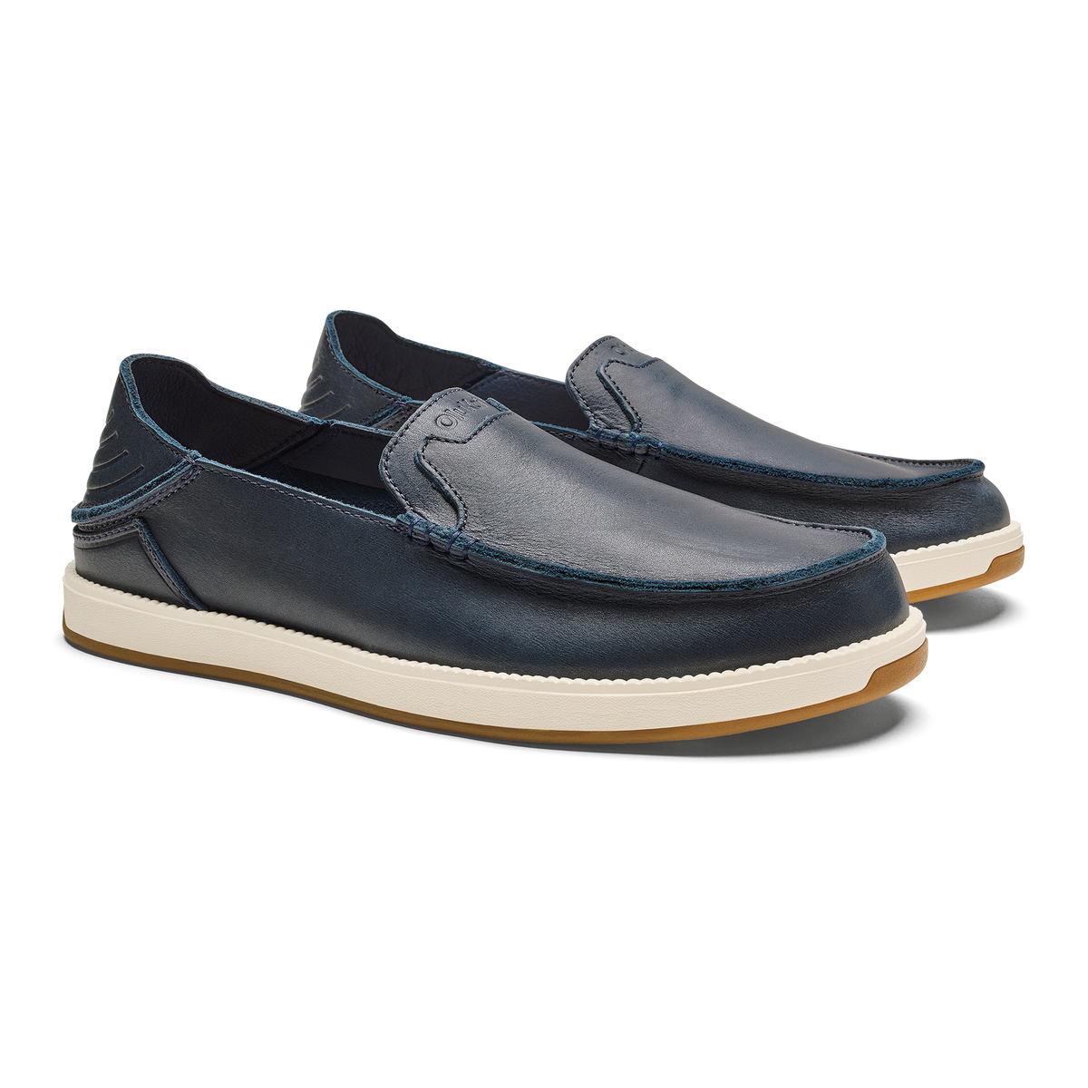 OluKai | Kākaha Nia Men‘s Suede Slip-On Shoes - Mood Indigo