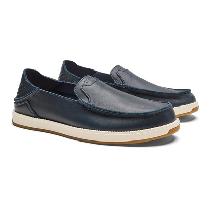 OluKai | Kākaha Nia Men‘s Suede Slip-On Shoes - Mood Indigo
