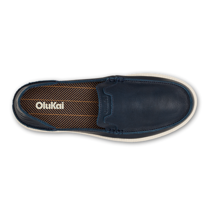 OluKai | Kākaha Nia Men‘s Suede Slip-On Shoes - Mood Indigo