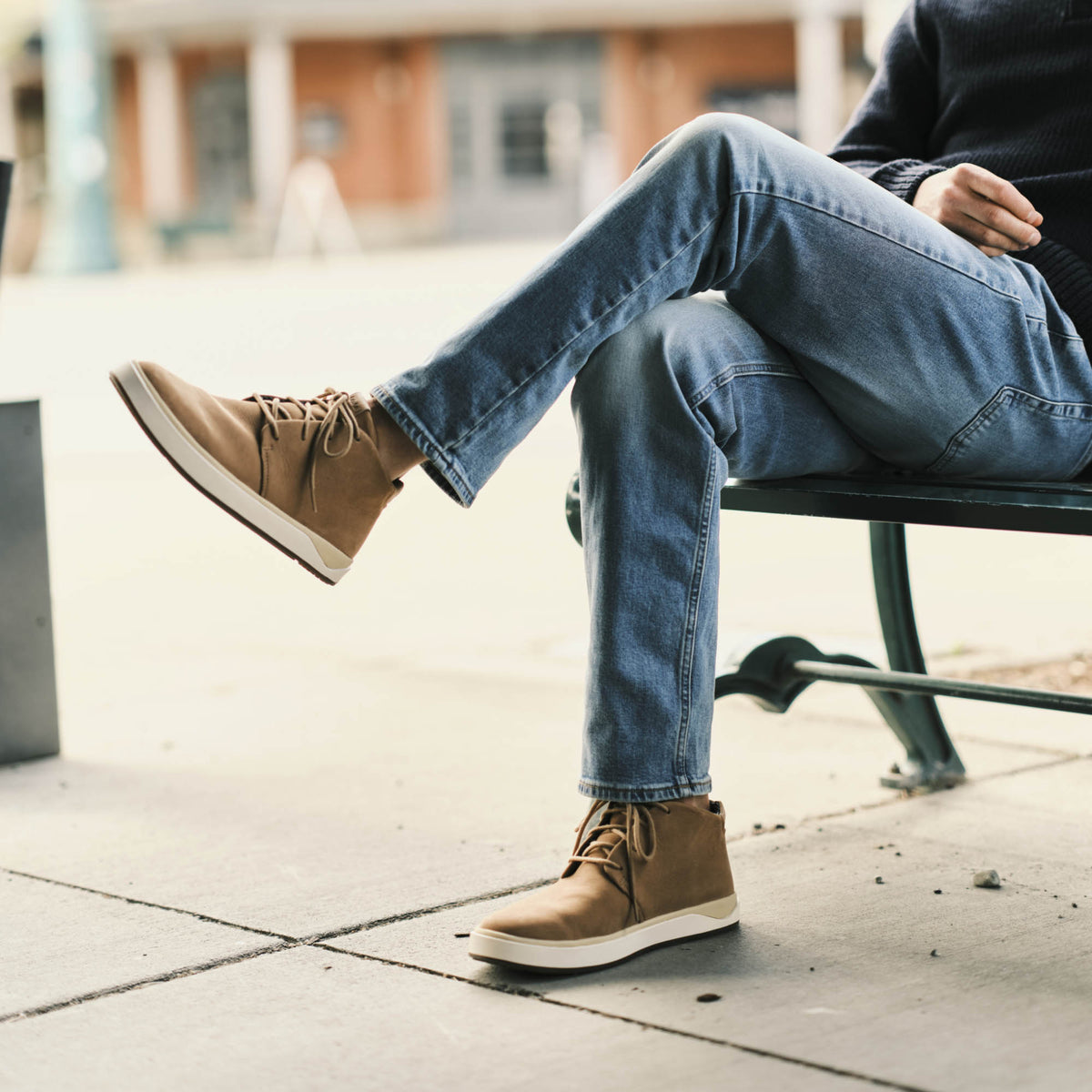 OluKai | Papakū 'Ili Men’s Waterproof Leather Boots- Tan