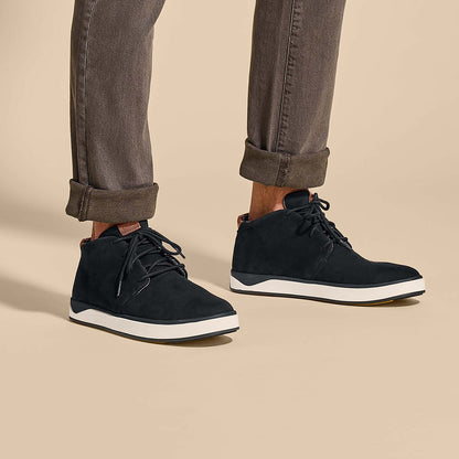 OluKai | Papakū 'Ili Men’s Waterproof Leather Boots- Black