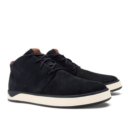 OluKai | Papakū 'Ili Men’s Waterproof Leather Boots- Black