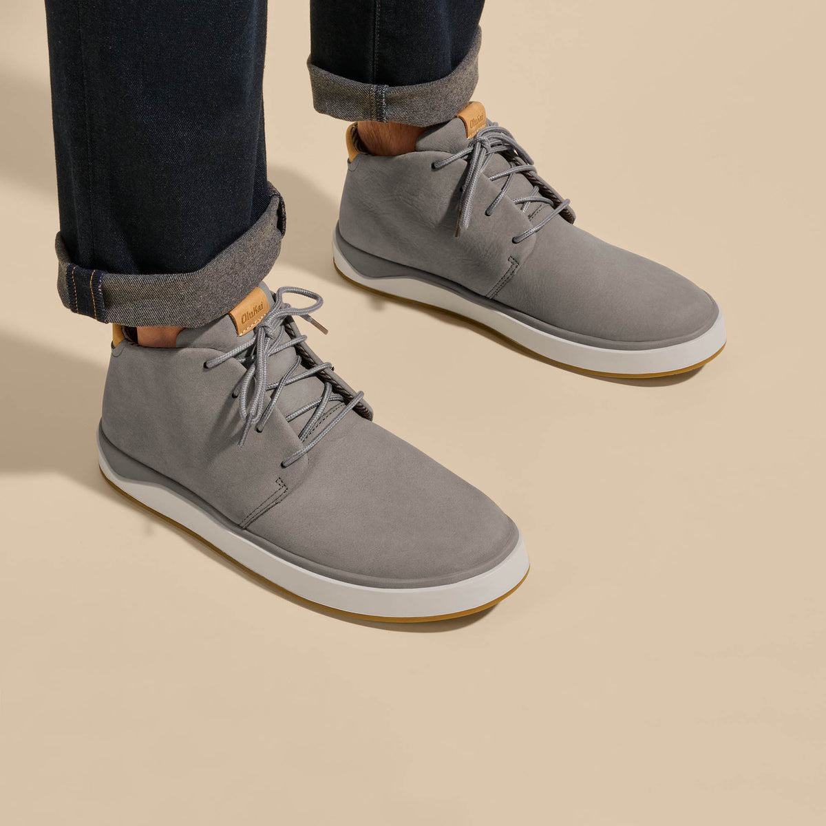 OluKai | Papakū 'Ili Men’s Waterproof Leather Boots- Graphite