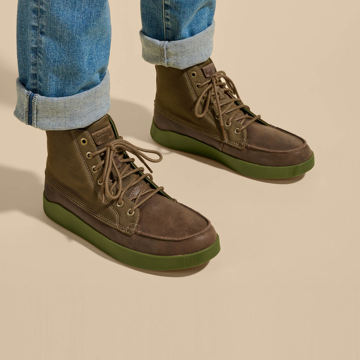 OluKai | Mōlina Men’s Waterproof Leather Boots - Mustang Hanu