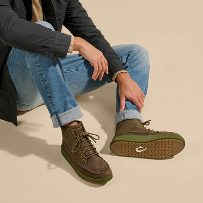 OluKai | Mōlina Men’s Waterproof Leather Boots - Mustang Hanu