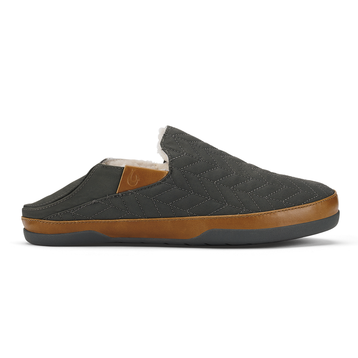 OluKai | Hanohano Men’s Waxed Canvas Slippers - Dark Shadow