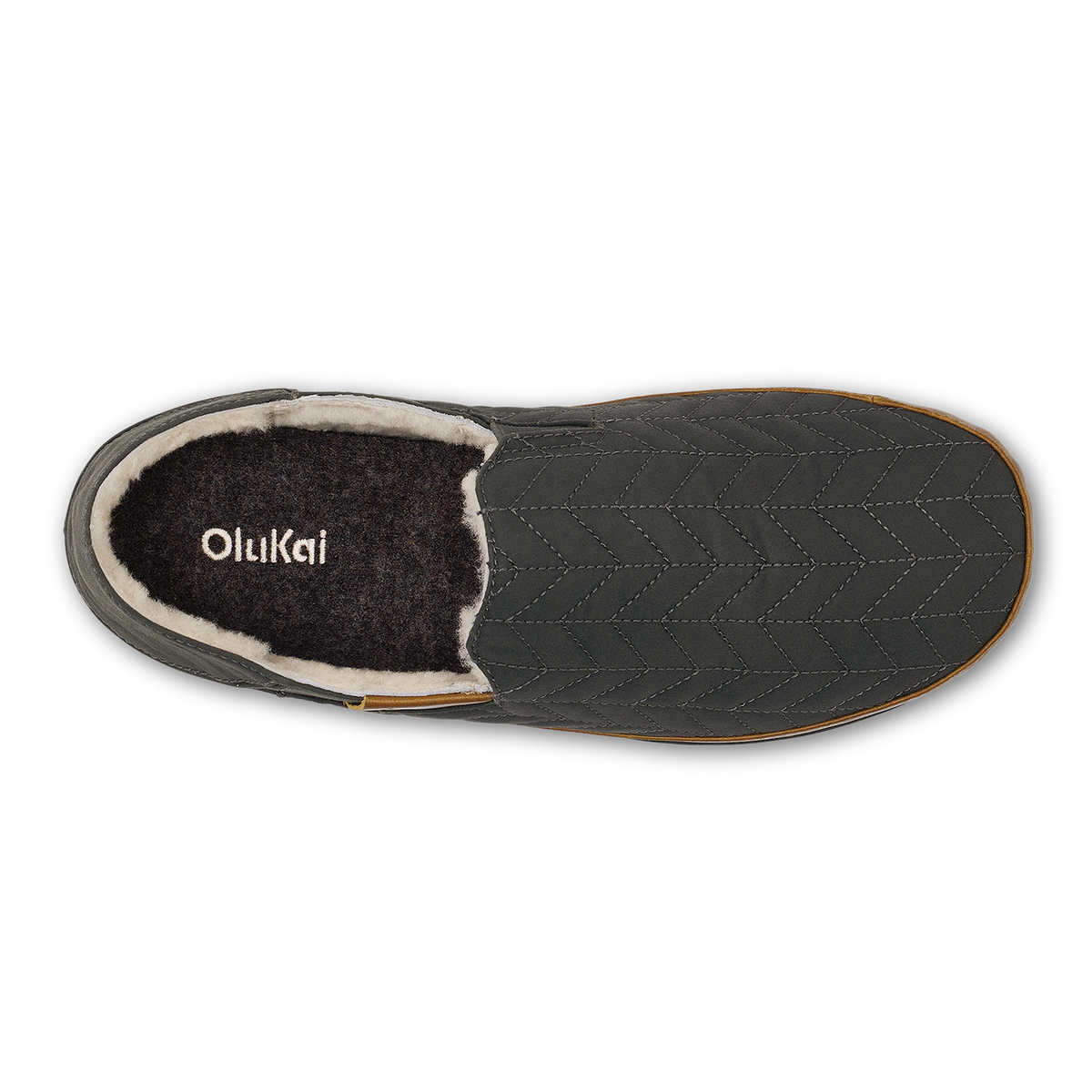 OluKai | Hanohano Men’s Waxed Canvas Slippers - Dark Shadow