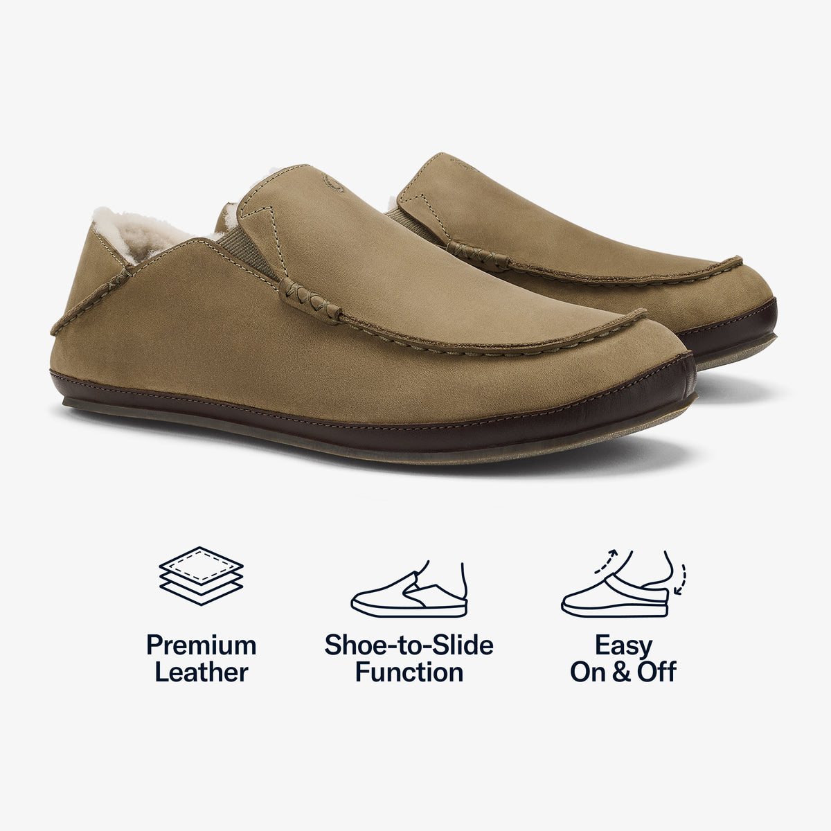 OluKai | Moloā Slipper - Clay / Dk Java