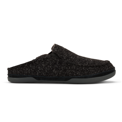 OluKai | Moloā Hulu Men’s Wool Slippers - Black