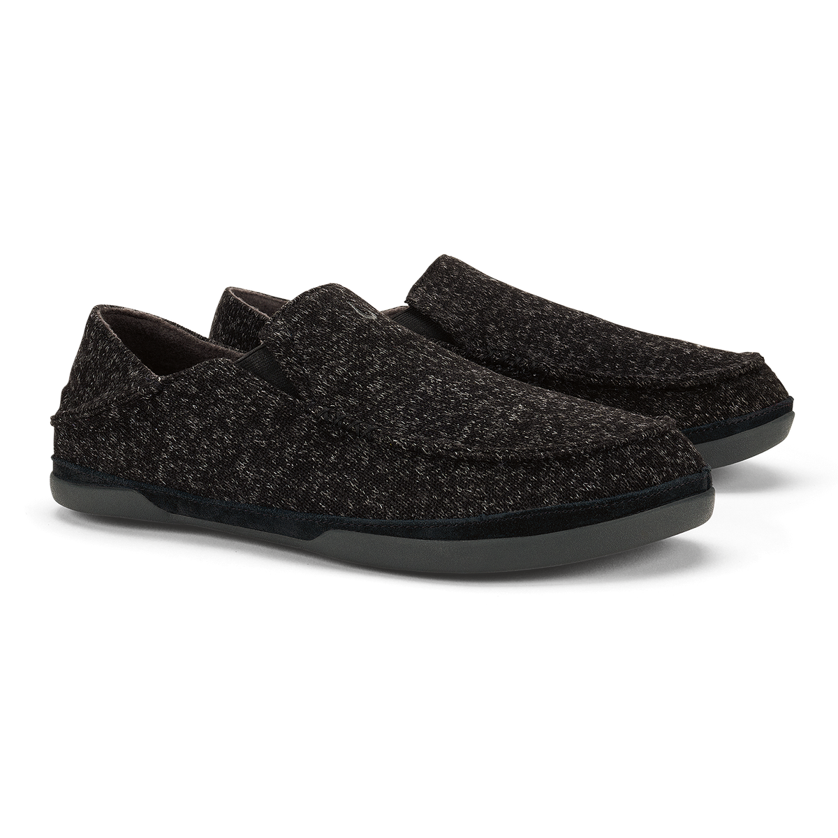 OluKai | Moloā Hulu Men’s Wool Slippers - Black