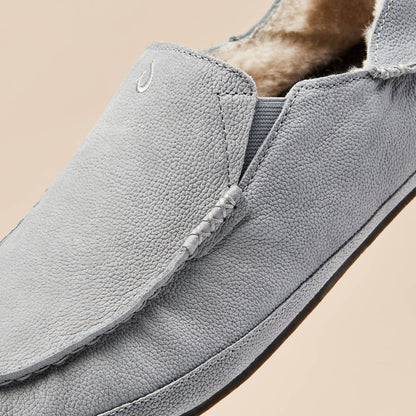 OluKai | Moloā Men's Leather Slippers - Kona Coffee