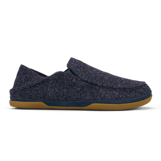 OluKai | Moloā Hulu Men’s Wool Slippers - Trench Blue