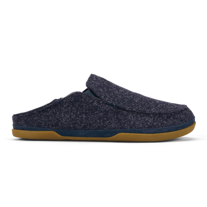 OluKai | Moloā Hulu Men’s Wool Slippers - Trench Blue