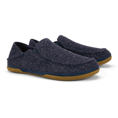OluKai | Moloā Hulu Men’s Wool Slippers - Trench Blue