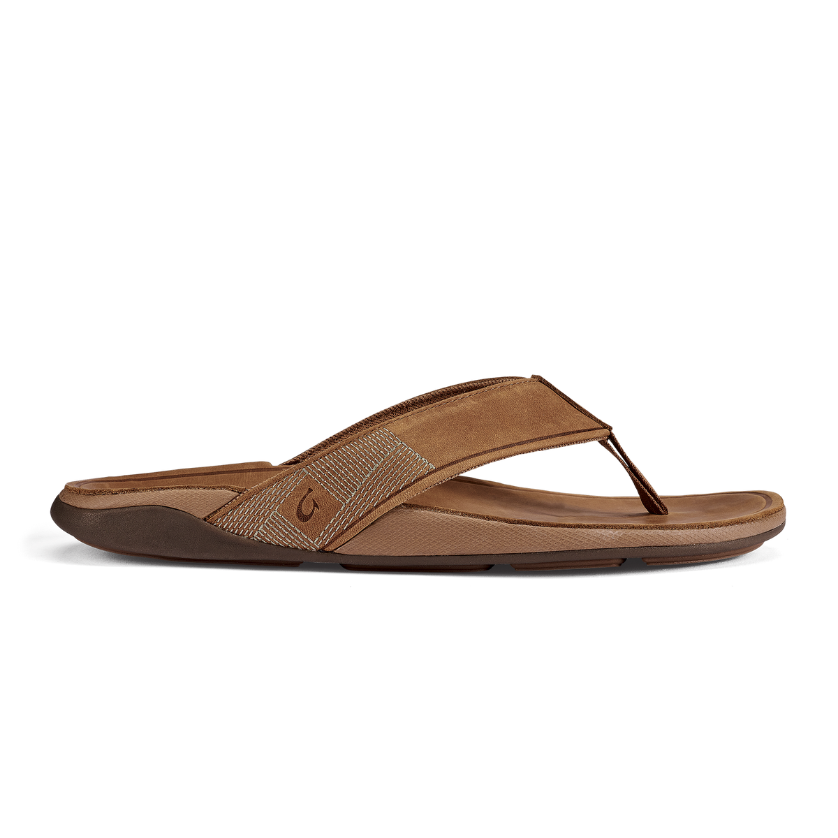 OluKai | Tuahine Men's Waterproof Leather Beach Sandals - Toffee
