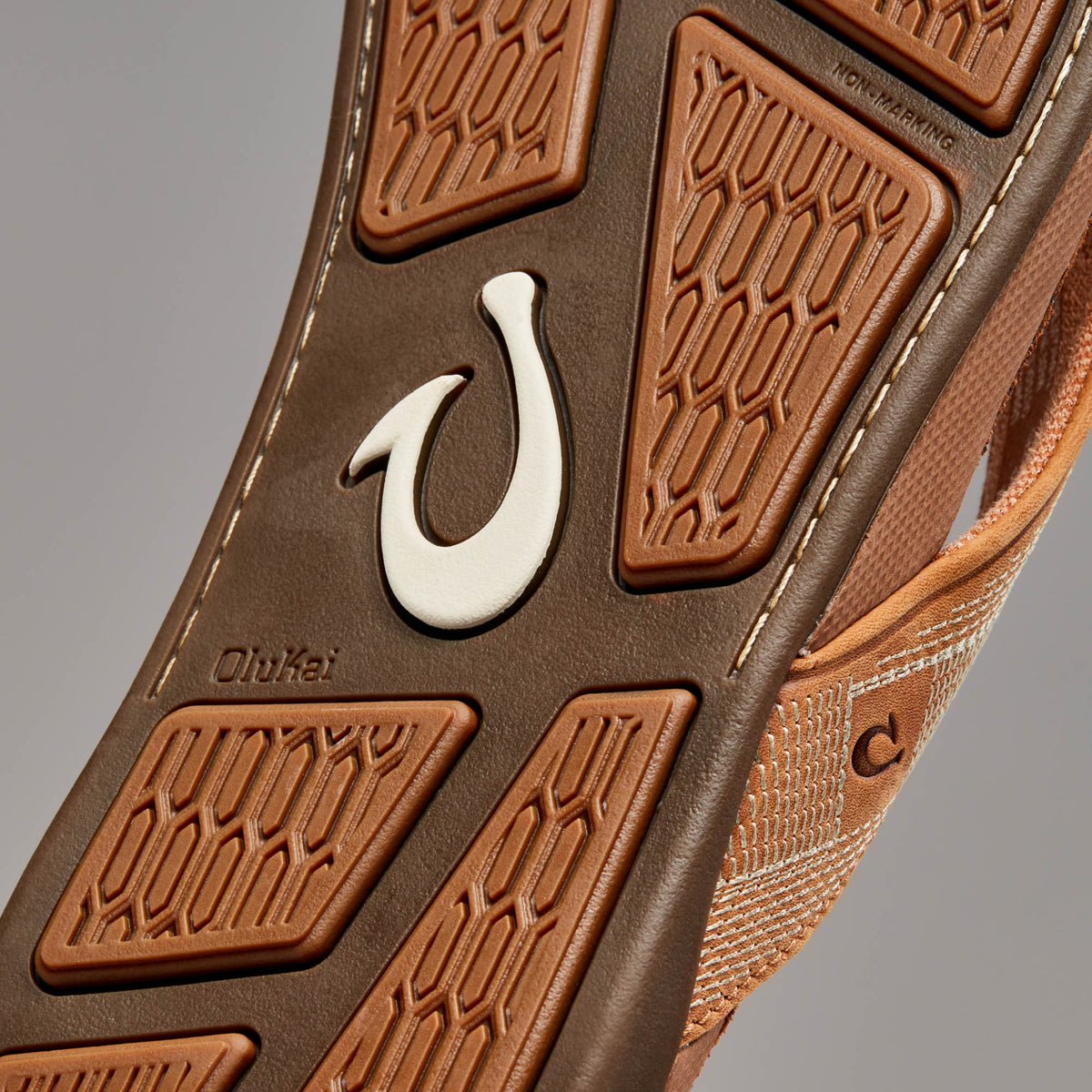 OluKai | Tuahine Men's Waterproof Leather Beach Sandals - Toffee