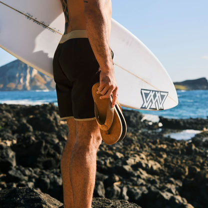 OluKai | Tuahine Men's Waterproof Leather Beach Sandals - Toffee