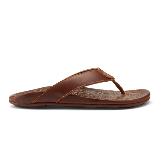 OluKai | Mekila Men's Full-Grain Leather Beach Sandals - Natural
