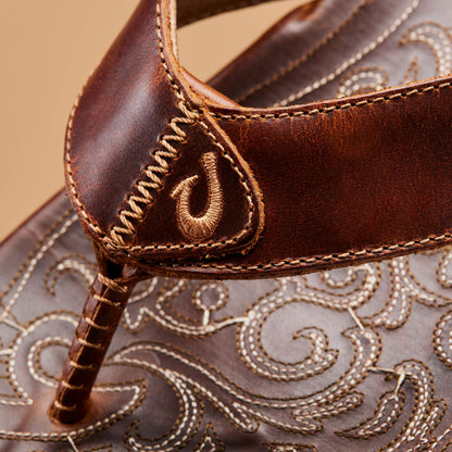 OluKai | Mekila Men's Full-Grain Leather Beach Sandals - Natural