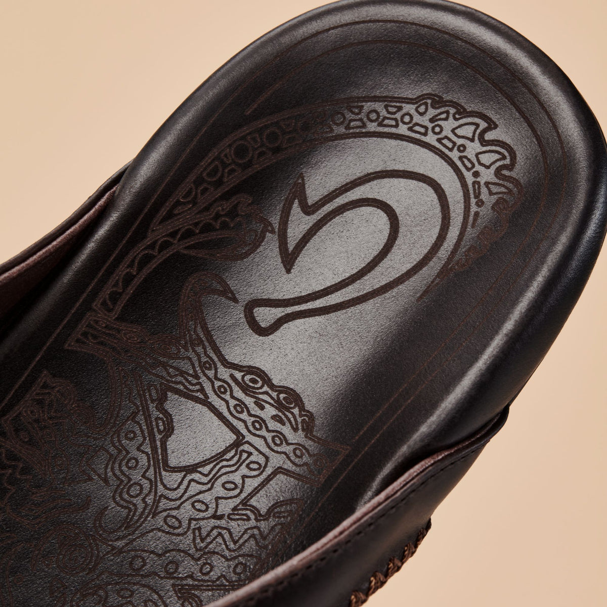 OluKai | Mea Ola Men's Leather Beach Sandals - Dark Java