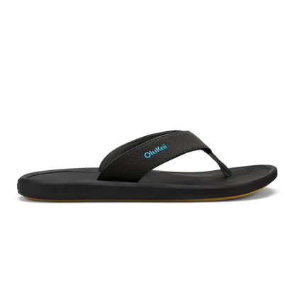 OluKai | Ki‘i Men’s Water Ready Beach Sandals - Lava Rock / Bold Blue
