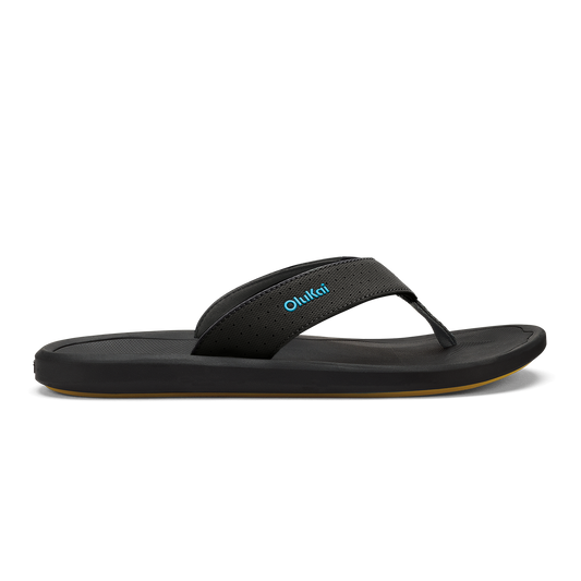 OluKai | Ki‘i Men’s Water Ready Beach Sandals - Lava Rock / Bold Blue