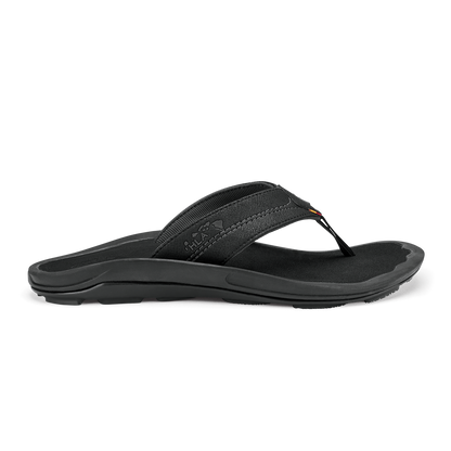 OluKai | Kīpī Men’s Comfortable Beach Sandals - Black