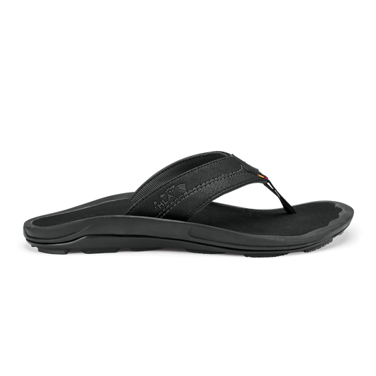 OluKai | Kīpī Men’s Comfortable Beach Sandals - Black