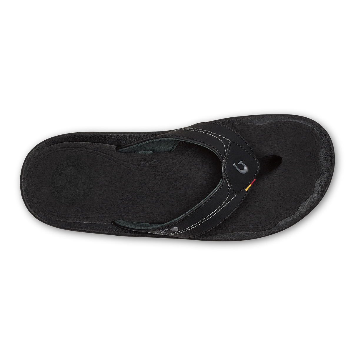 OluKai | Kīpī Men’s Comfortable Beach Sandals - Black