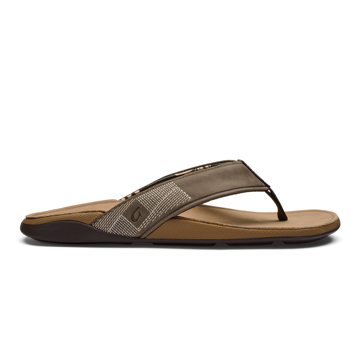 OluKai | Tuahine Men's Waterproof Leather Beach Sandals - Hunter