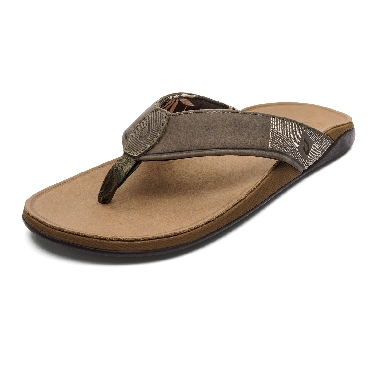 OluKai | Tuahine Men's Waterproof Leather Beach Sandals - Hunter