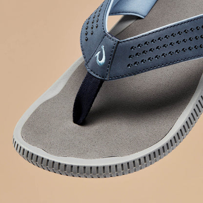 OluKai | Ulele Men's Beach Sandals - Blue Depth / Charcoal