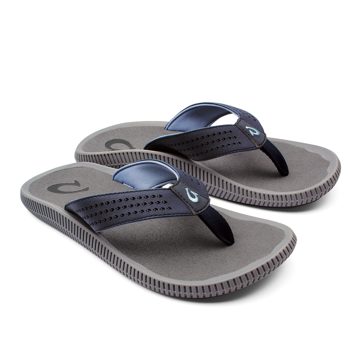 OluKai | Ulele Men's Beach Sandals - Blue Depth / Charcoal