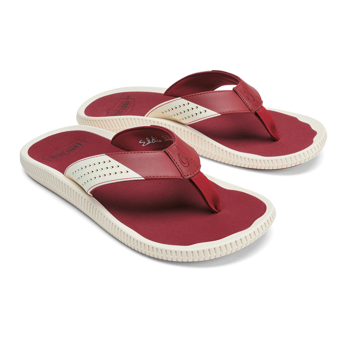 OluKai | Ulele - Off White / Deep Red