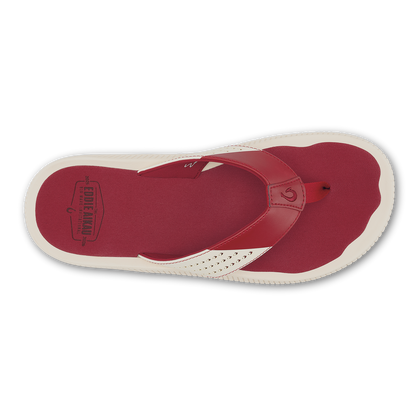 OluKai | Ulele - Off White / Deep Red