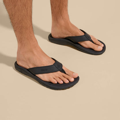 OluKai | ‘Ohana Men's Best Selling Beach Sandals - Black