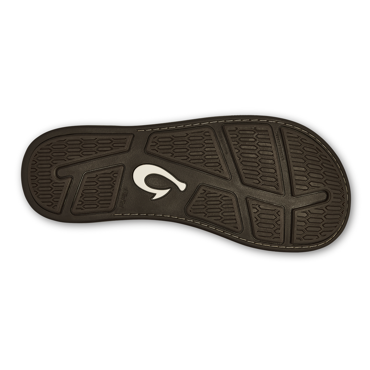 OluKai | Tuahine Men's Waterproof Leather Beach Sandals - Dark Wood