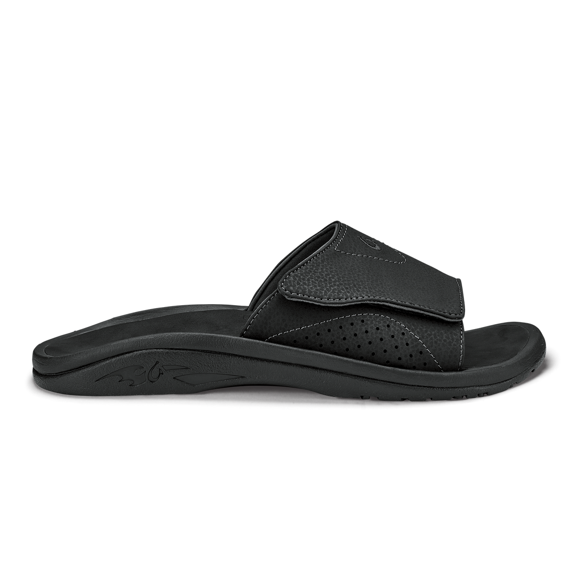 OluKai | Nalu Slide Men's Beach Slide Sandals - Black