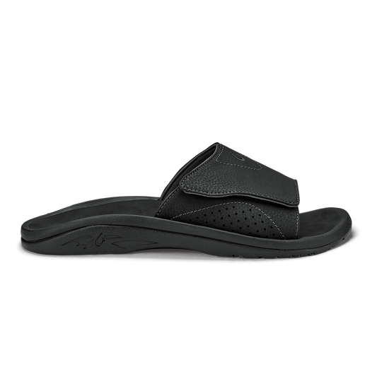 OluKai | Nalu Slide Men's Beach Slide Sandals - Black