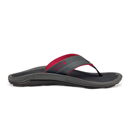 OluKai | Kīpī Men’s Comfortable Beach Sandals - Dark Shadow